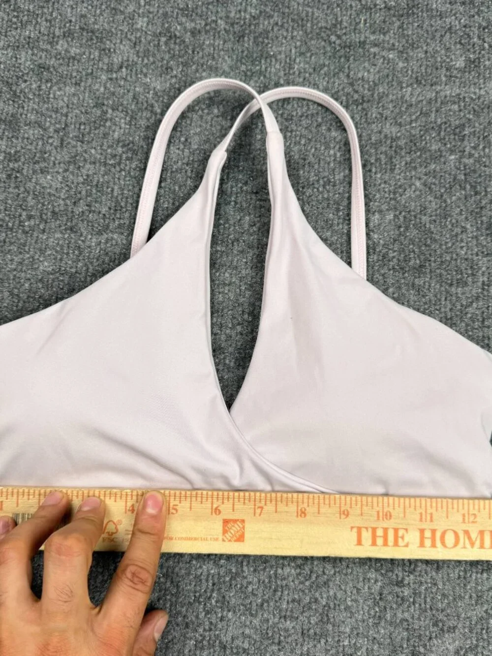 Lilac Wrap Front Padded Bikini Top Strappy Halter No tag L/XLmeasurements Damage